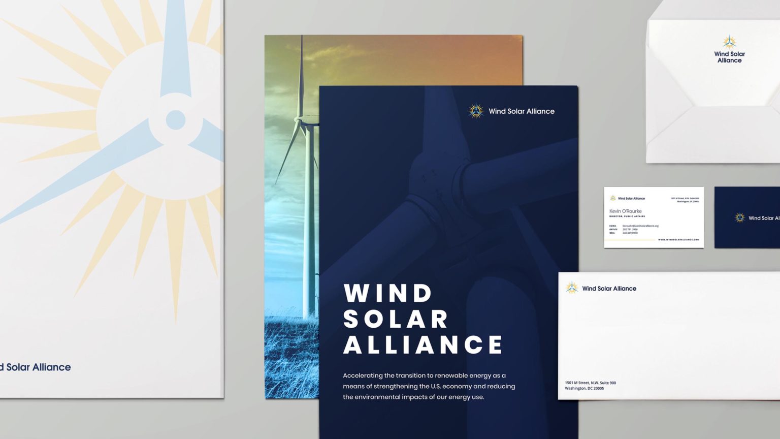 Wind Solar Alliance stationery mockup