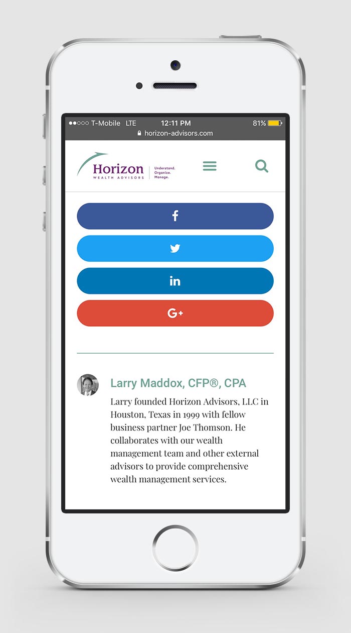 Horizon web mobile 7
